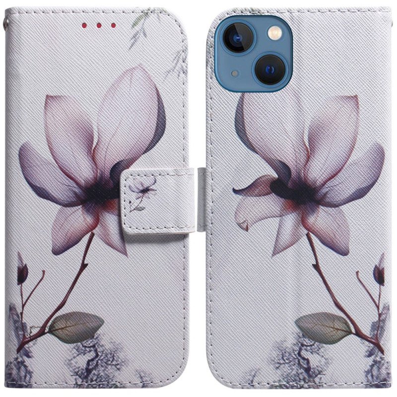 Fodral iPhone 15 Gammal Rosenblomma