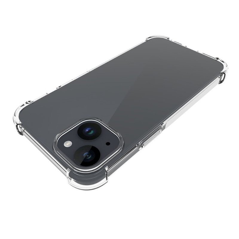 Skal iPhone 15 Transparenta Förstärkta Hörn