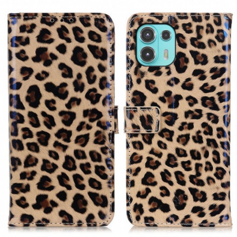 Folio-fodral Motorola Edge 20 Lite Leopard