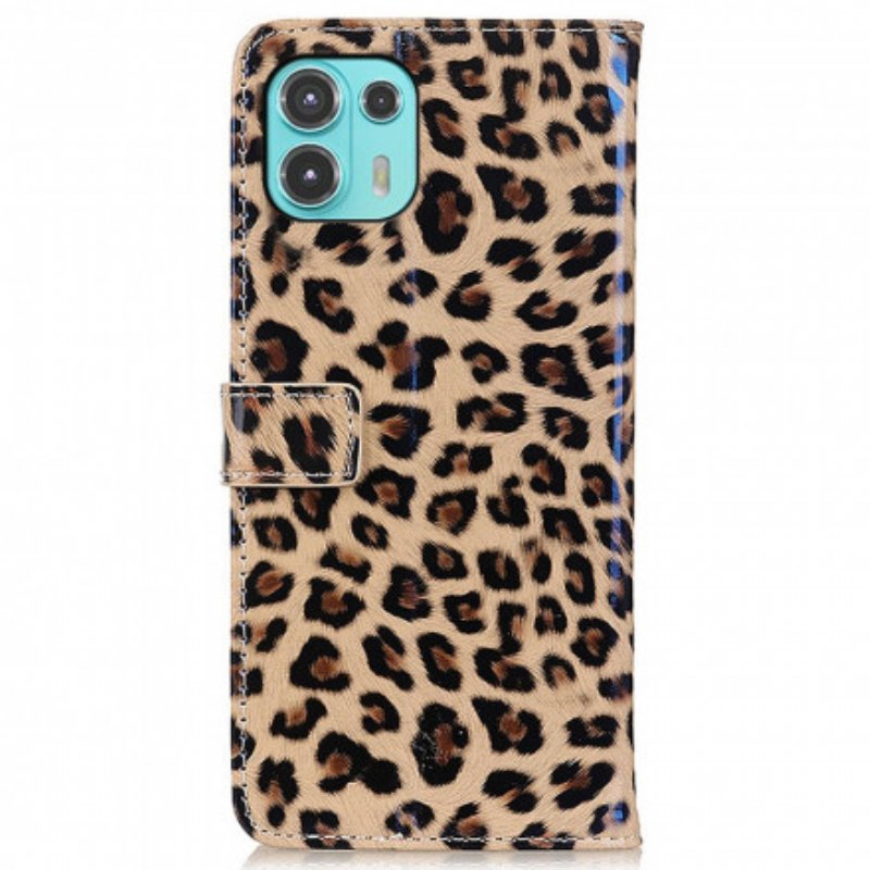 Folio-fodral Motorola Edge 20 Lite Leopard