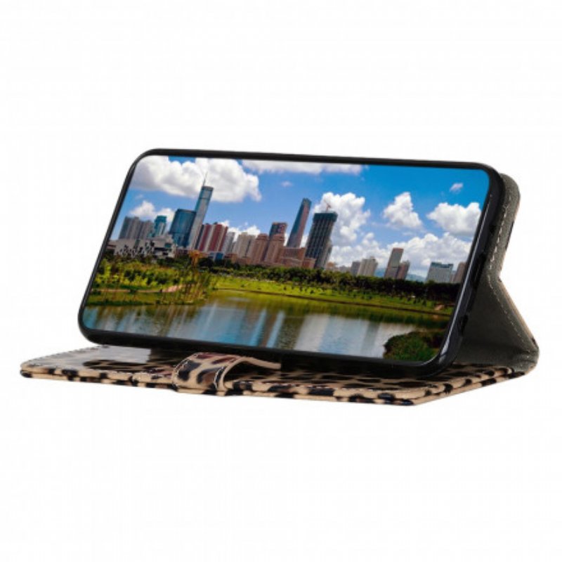 Folio-fodral Motorola Edge 20 Lite Leopard