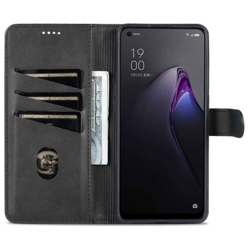 Fodral Oppo Reno 8 Azns Läder Styling