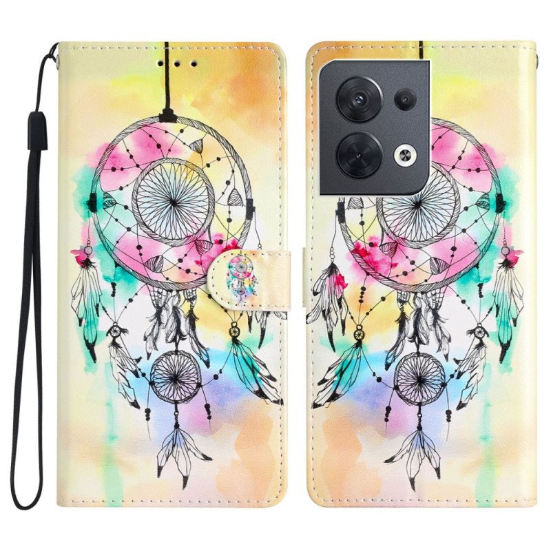 Fodral Oppo Reno 8 Med Kedjar Strap Dream Catcher