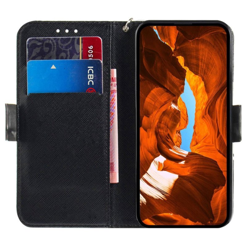 Folio-fodral Oppo Reno 8 Arg Panda Med Snodd