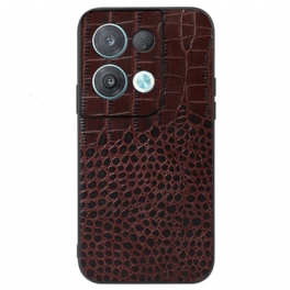 Skal Oppo Reno 8 Äkta Crocodile Texture Läder