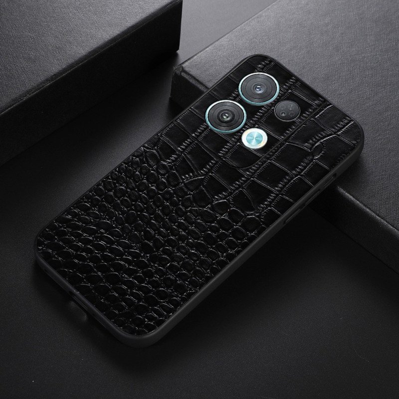 Skal Oppo Reno 8 Äkta Crocodile Texture Läder