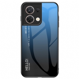 Skal Oppo Reno 8 Härdat Glas Hej