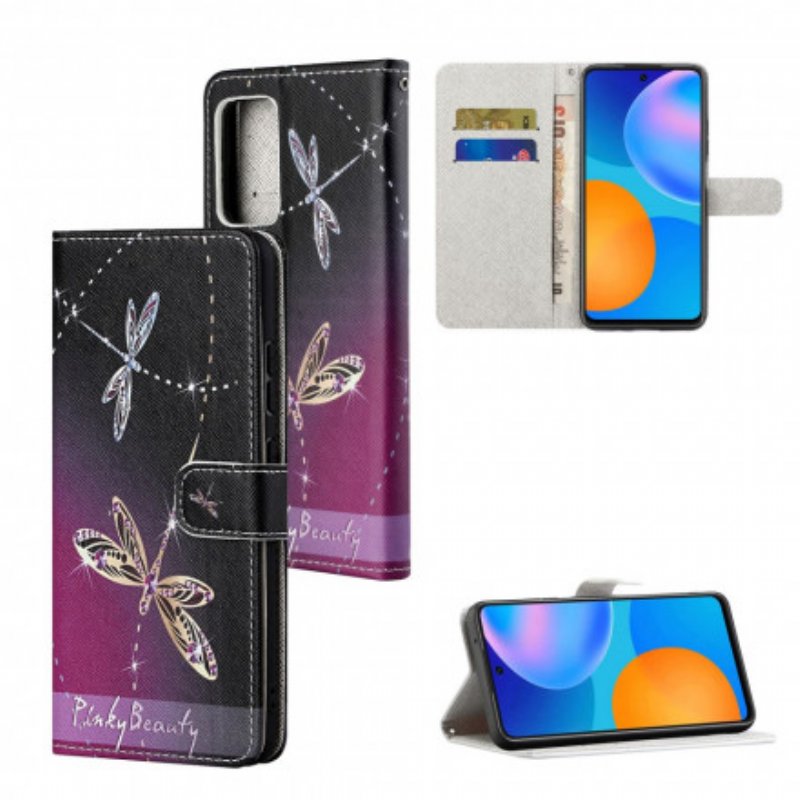 Fodral Samsung Galaxy A32 Med Kedjar Strappy Dragonflies