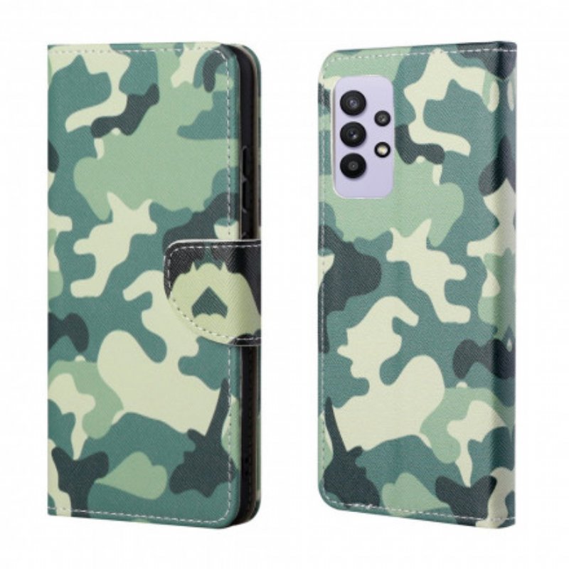 Folio-fodral Samsung Galaxy A32 Militärt Kamouflage