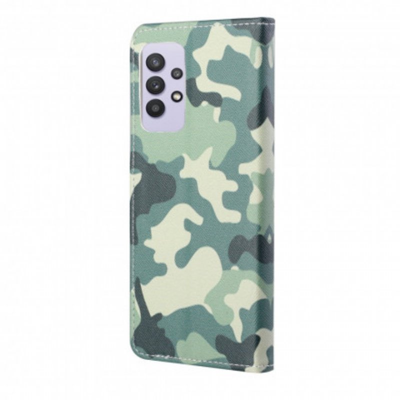 Folio-fodral Samsung Galaxy A32 Militärt Kamouflage