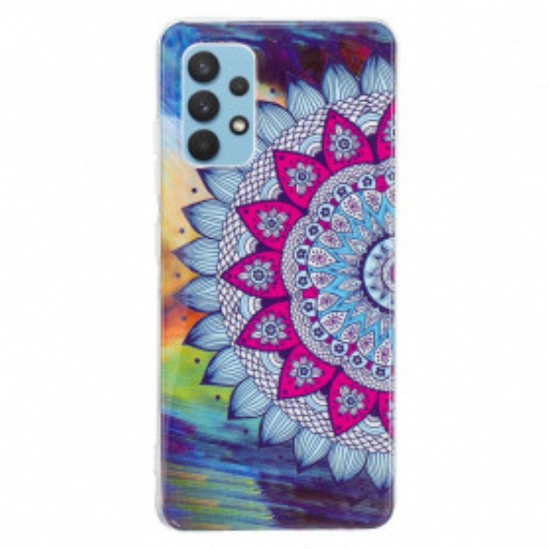 Mobilskal Samsung Galaxy A32 Fluorescerande Färgglada Mandala