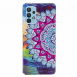 Mobilskal Samsung Galaxy A32 Fluorescerande Färgglada Mandala