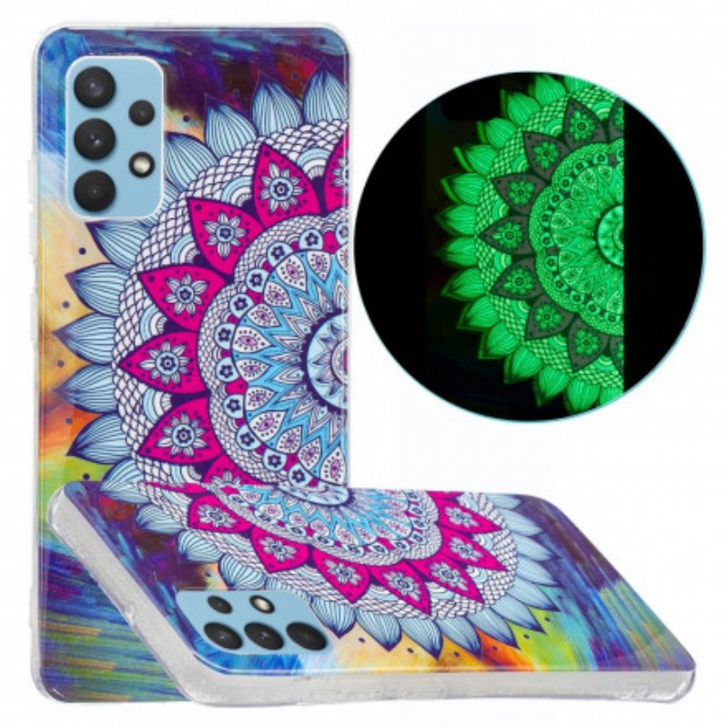 Mobilskal Samsung Galaxy A32 Fluorescerande Färgglada Mandala