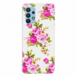 Mobilskal Samsung Galaxy A32 Fluorescerande Liberty Flowers