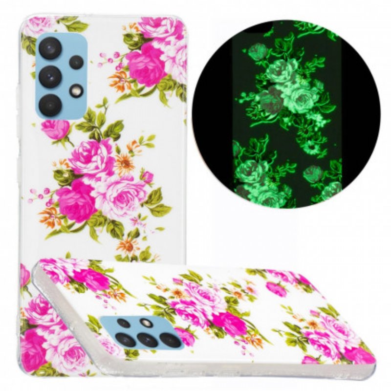 Mobilskal Samsung Galaxy A32 Fluorescerande Liberty Flowers