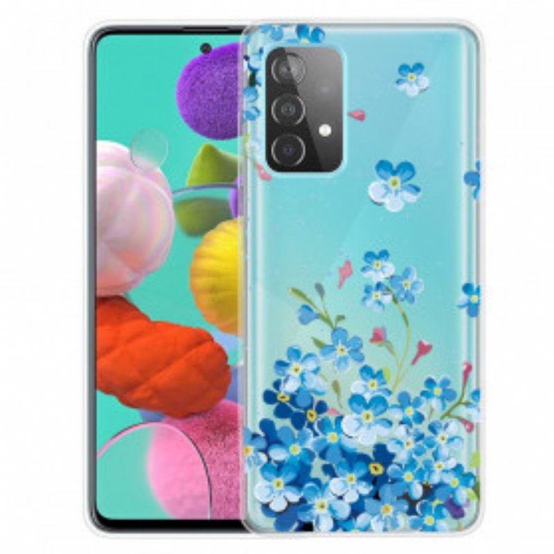 Skal Samsung Galaxy A32 Blå Blommor