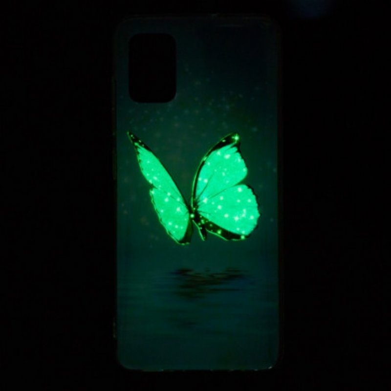 Skal Samsung Galaxy A32 Fluorescerande Blå Fjäril