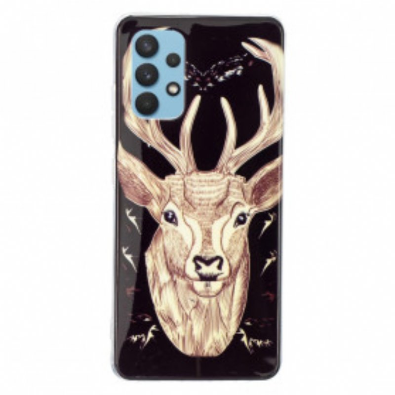 Skal Samsung Galaxy A32 Fluorescerande Majestic Deer