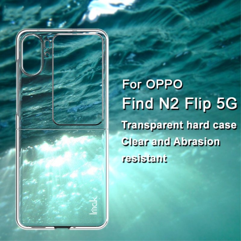 Folio-fodral Skal Oppo Find N2 Flip Läderfodral Transparent Imak