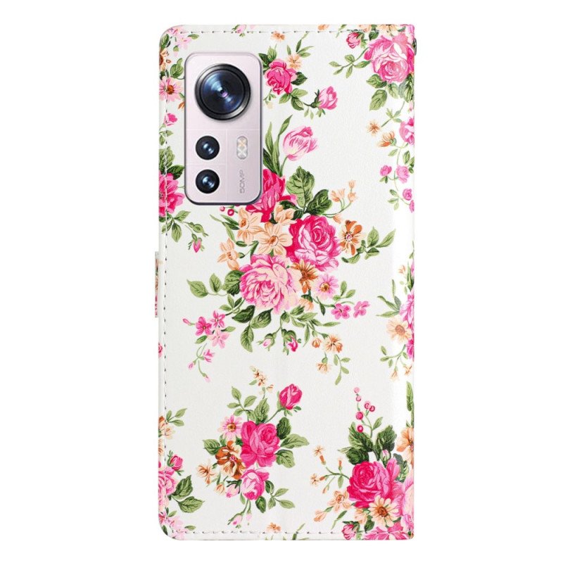 Fodral Xiaomi 12 Lite Med Kedjar Rem Liberty Flowers