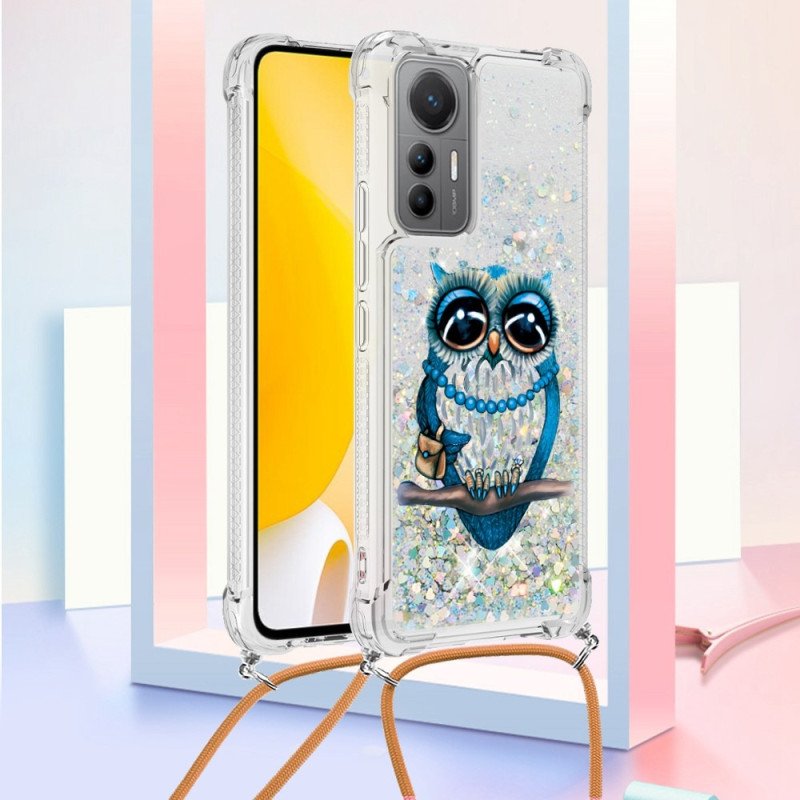 Skal Xiaomi 12 Lite Med Snodd Paljett Dragsko Mrs. Owl