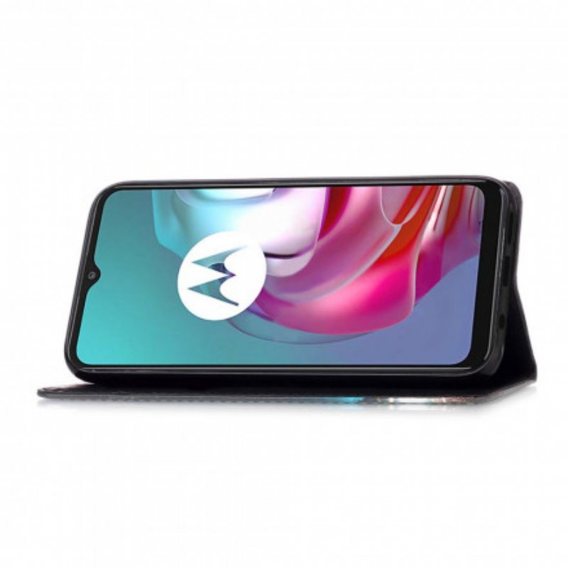 Fodral Moto G30 / G10 Gyllene Rosor