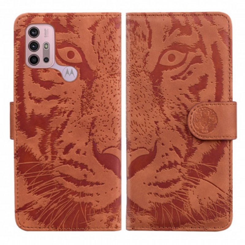 Fodral Moto G30 / G10 Tiger Face Print