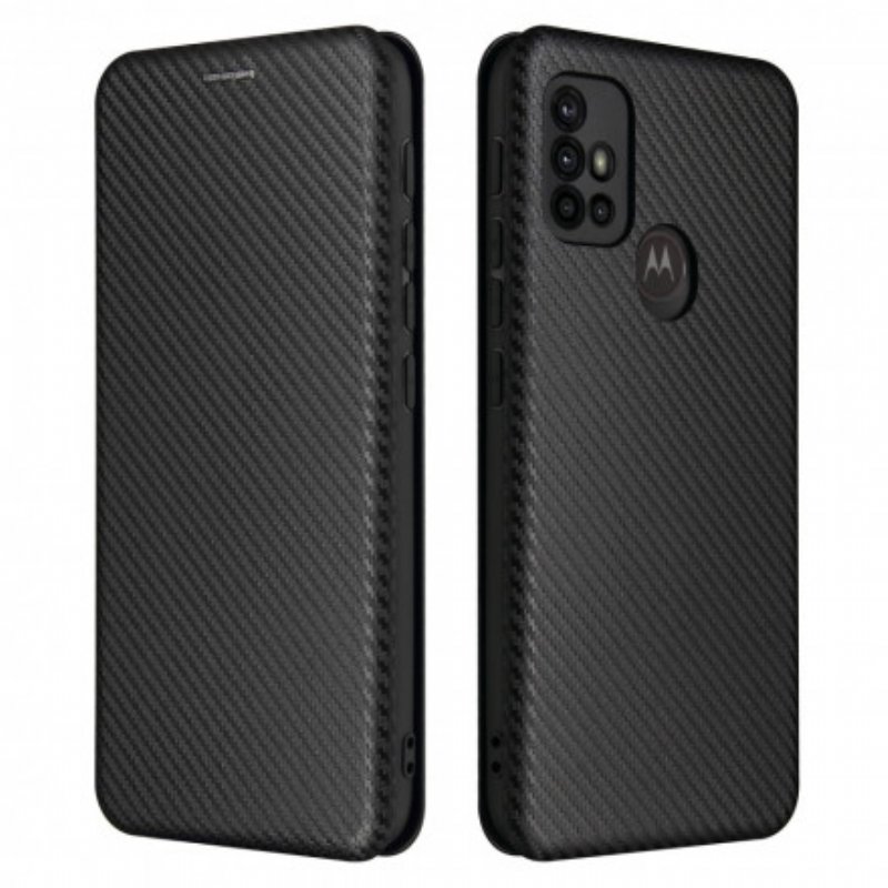 Folio-fodral Moto G30 / G10 Läderfodral Färgad Kolsilikon