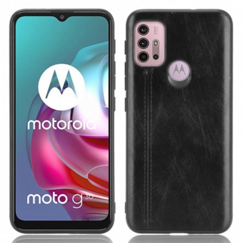 Skal Moto G30 / G10 Couture Lädereffekt