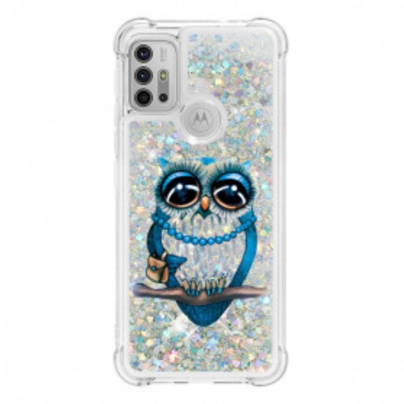 Skal Moto G30 / G10 Miss Owl Paljetter