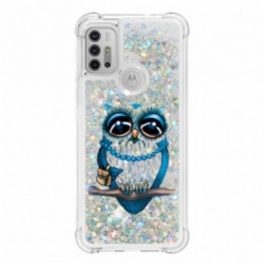 Skal Moto G30 / G10 Miss Owl Paljetter