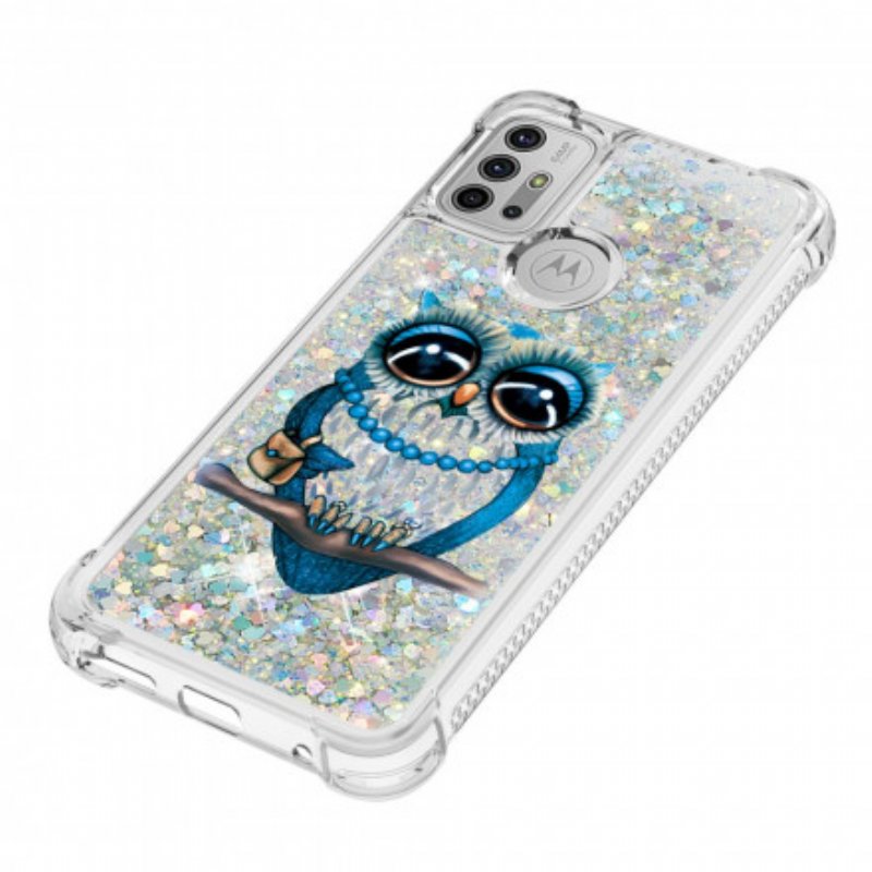 Skal Moto G30 / G10 Miss Owl Paljetter