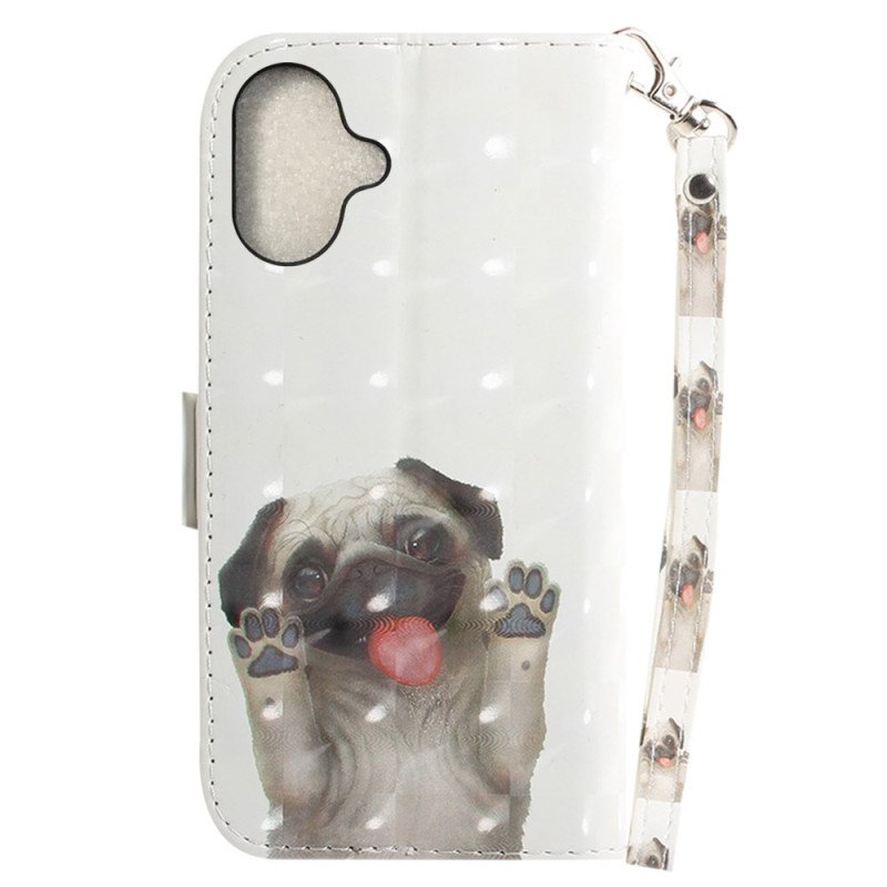 Fodral iPhone 16 Lanyard Pug