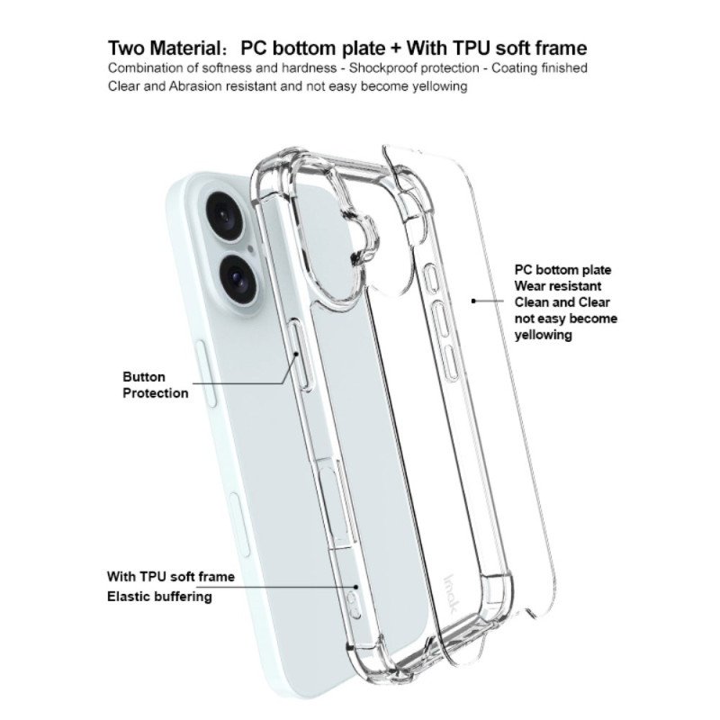 Skal iPhone 16 Telefonfodral Imak Airbag Corners