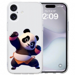 Skal iPhone 16 Transparent Panda Edge