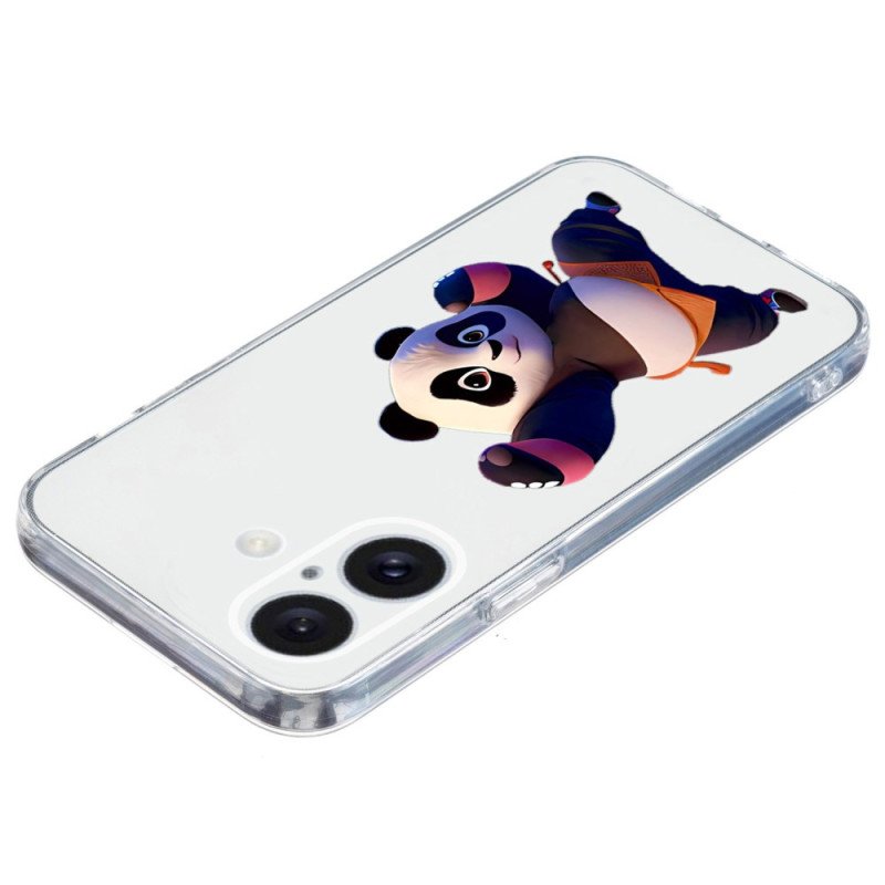 Skal iPhone 16 Transparent Panda Edge