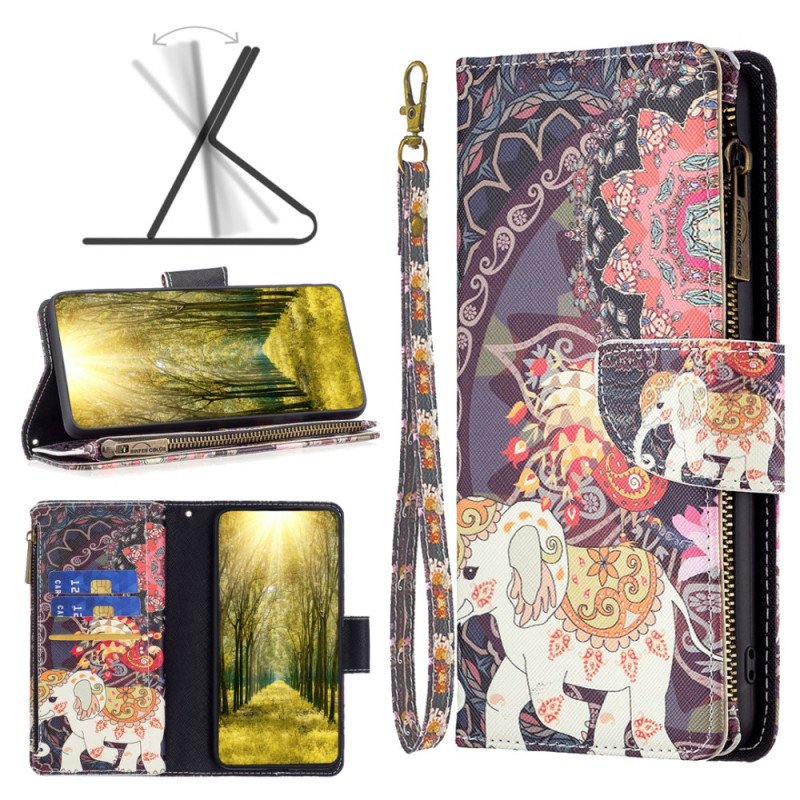 Skyddsfodral iPhone 16 Tribal Elephant Wallet