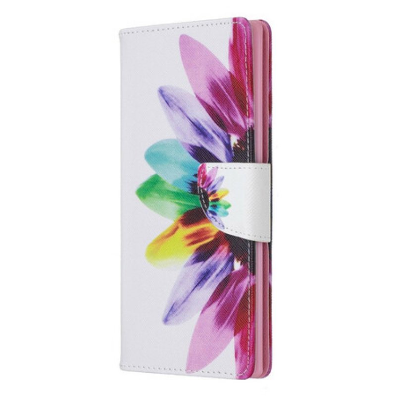 Folio-fodral Samsung Galaxy Note 10 Plus Akvarell Blomma