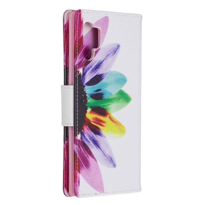 Folio-fodral Samsung Galaxy Note 10 Plus Akvarell Blomma