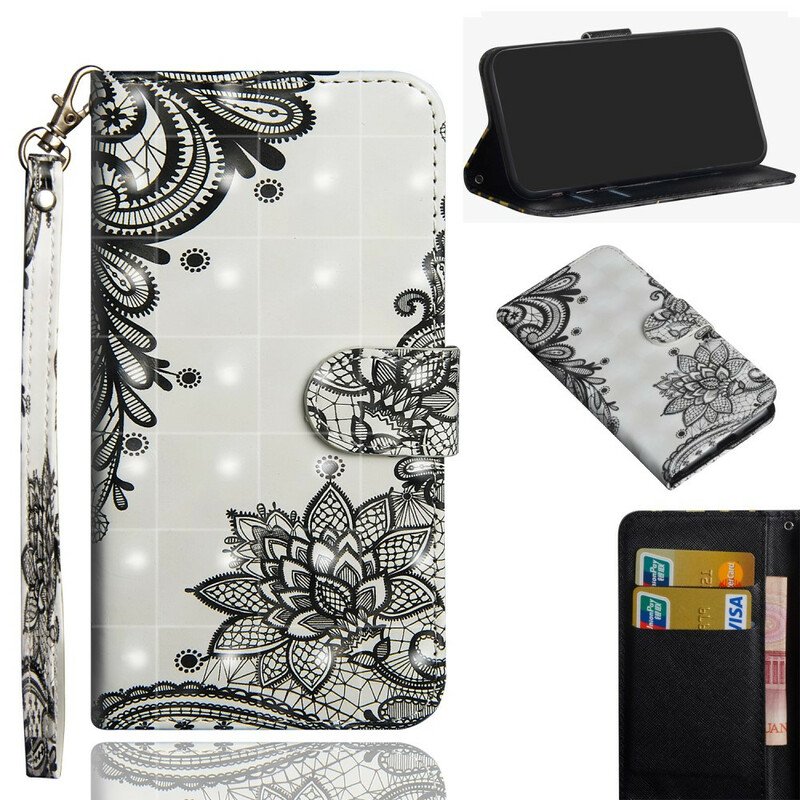 Folio-fodral Samsung Galaxy Note 10 Plus Chic Spets