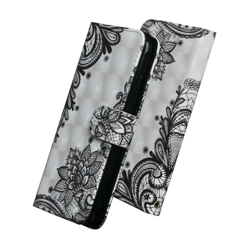 Folio-fodral Samsung Galaxy Note 10 Plus Chic Spets