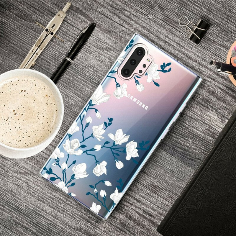 Mobilskal Samsung Galaxy Note 10 Plus Vita Blommor