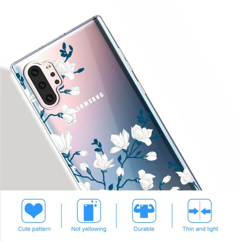 Mobilskal Samsung Galaxy Note 10 Plus Vita Blommor