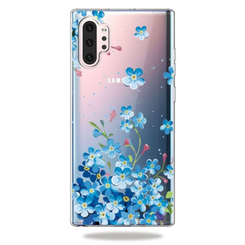 Skal Samsung Galaxy Note 10 Plus Blå Blommor