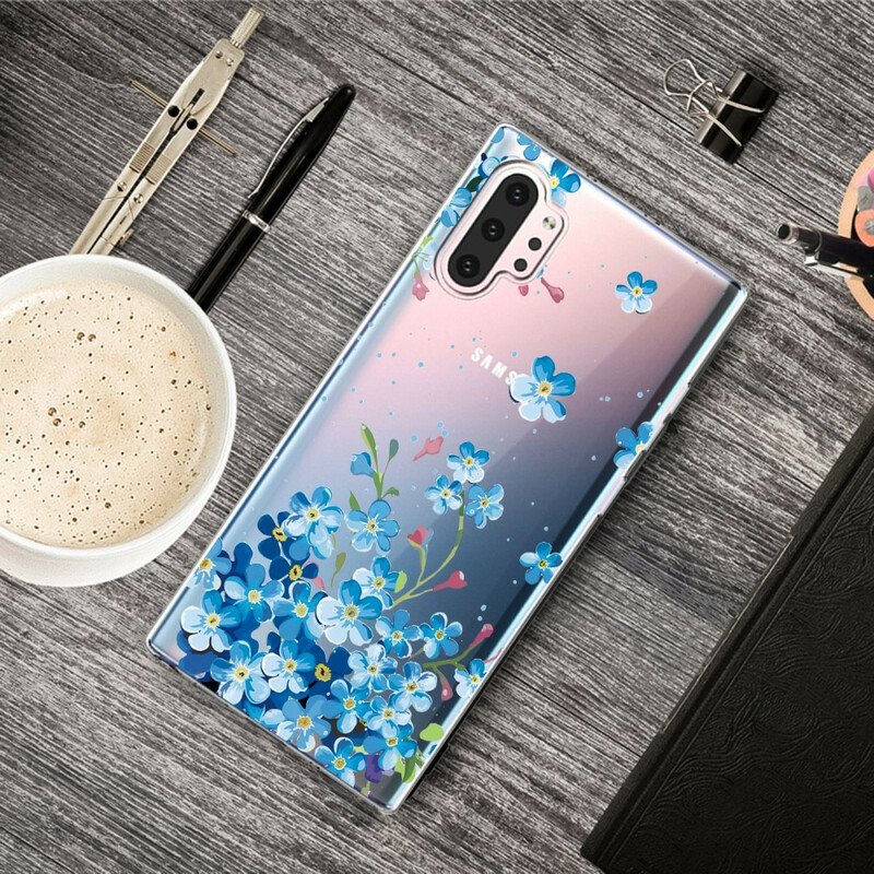 Skal Samsung Galaxy Note 10 Plus Blå Blommor