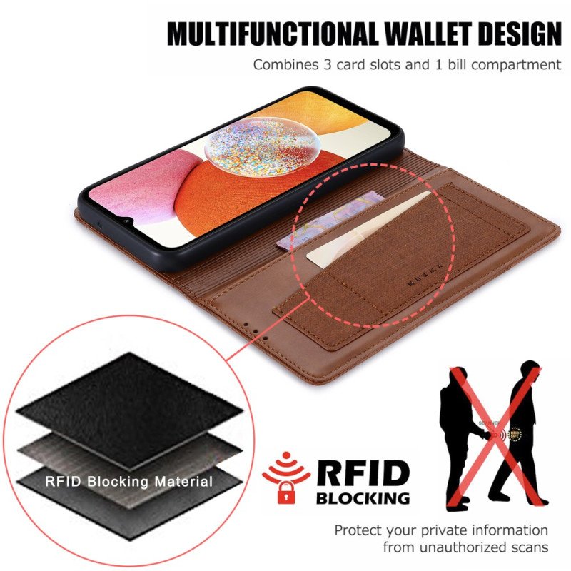 Folio-fodral Samsung Galaxy A55 5g Telefonfodral Med Muxma Rfid-blockering