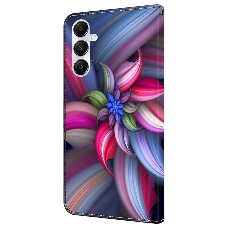 Läderfodral Samsung Galaxy A55 5g Telefonfodral Blomma I Färg