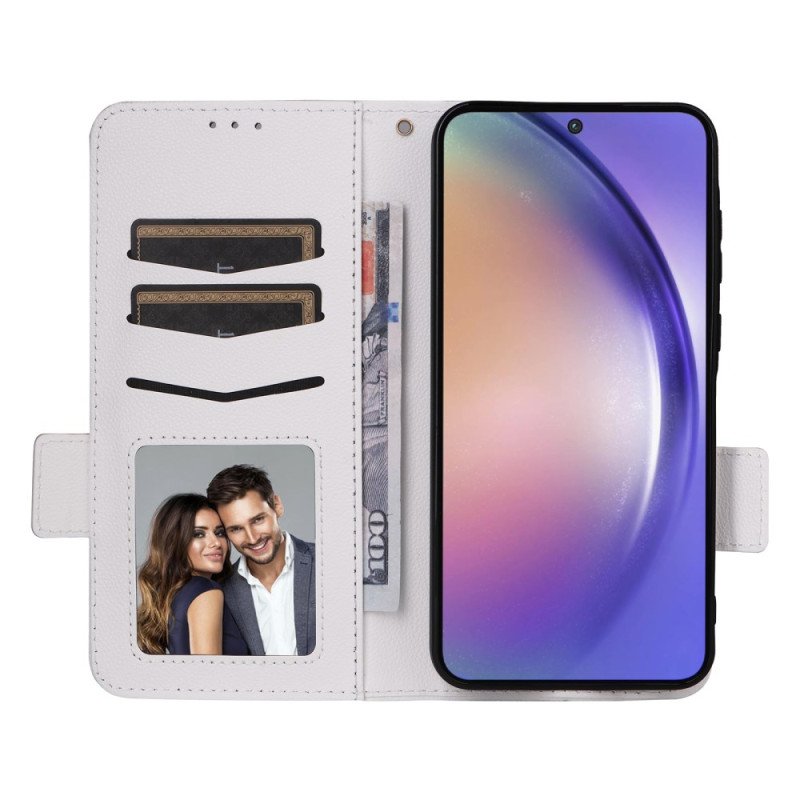 Läderfodral Samsung Galaxy A55 5g Telefonfodral Ultratunn Rem