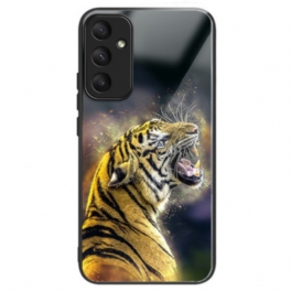 Skal Samsung Galaxy A55 5g Rytande Tiger I Härdat Glas