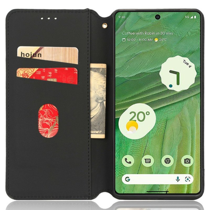 Folio-fodral Google Pixel 7 Läderfodral 3d-kuber